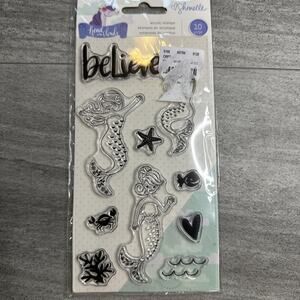 Shimelle Mermaids Believe Clear Acrylic Stamp Set Head in the Clouds, 10 Pc Set